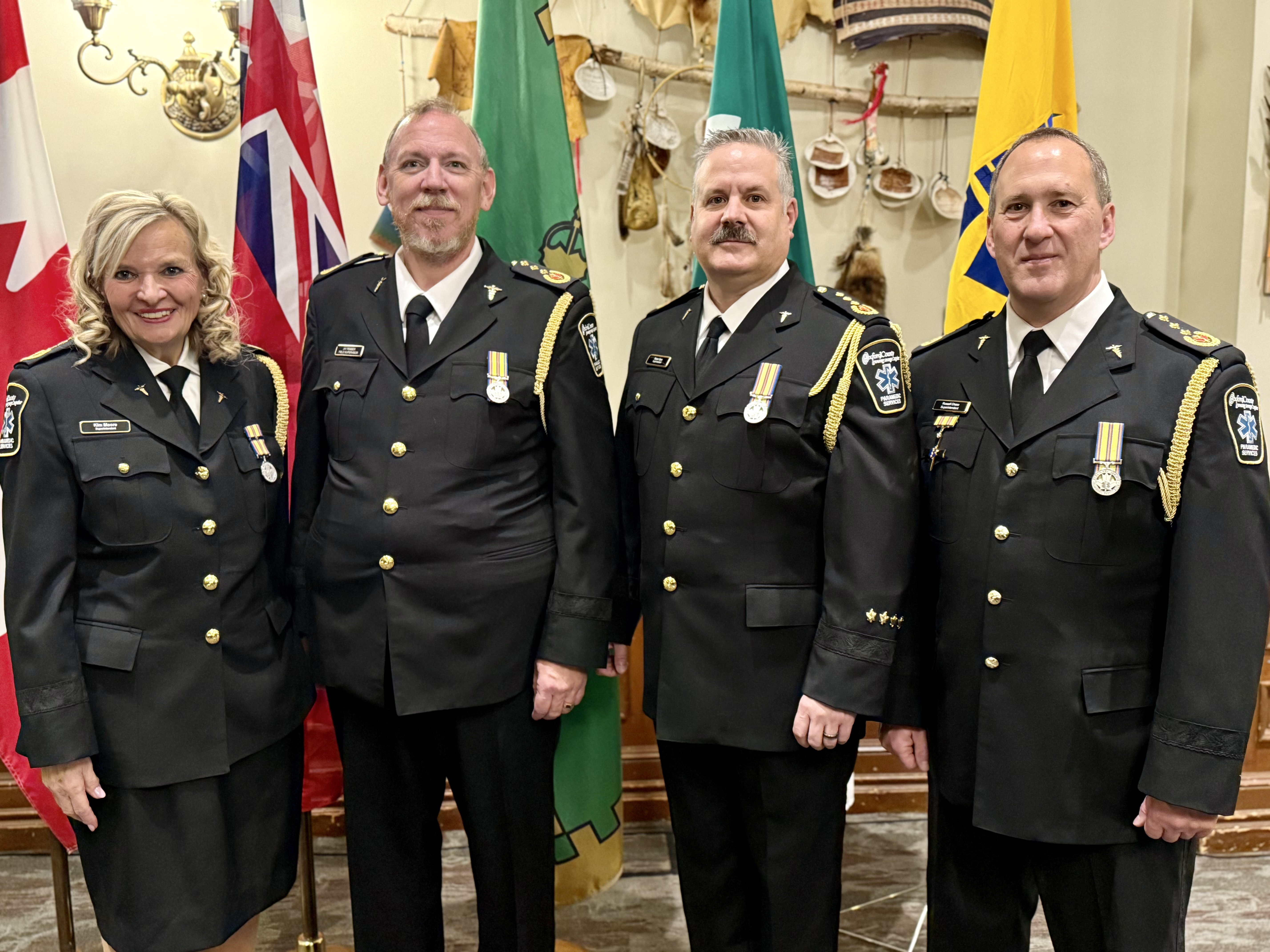 Oxford County Paramedics receiving Emeplary Medals