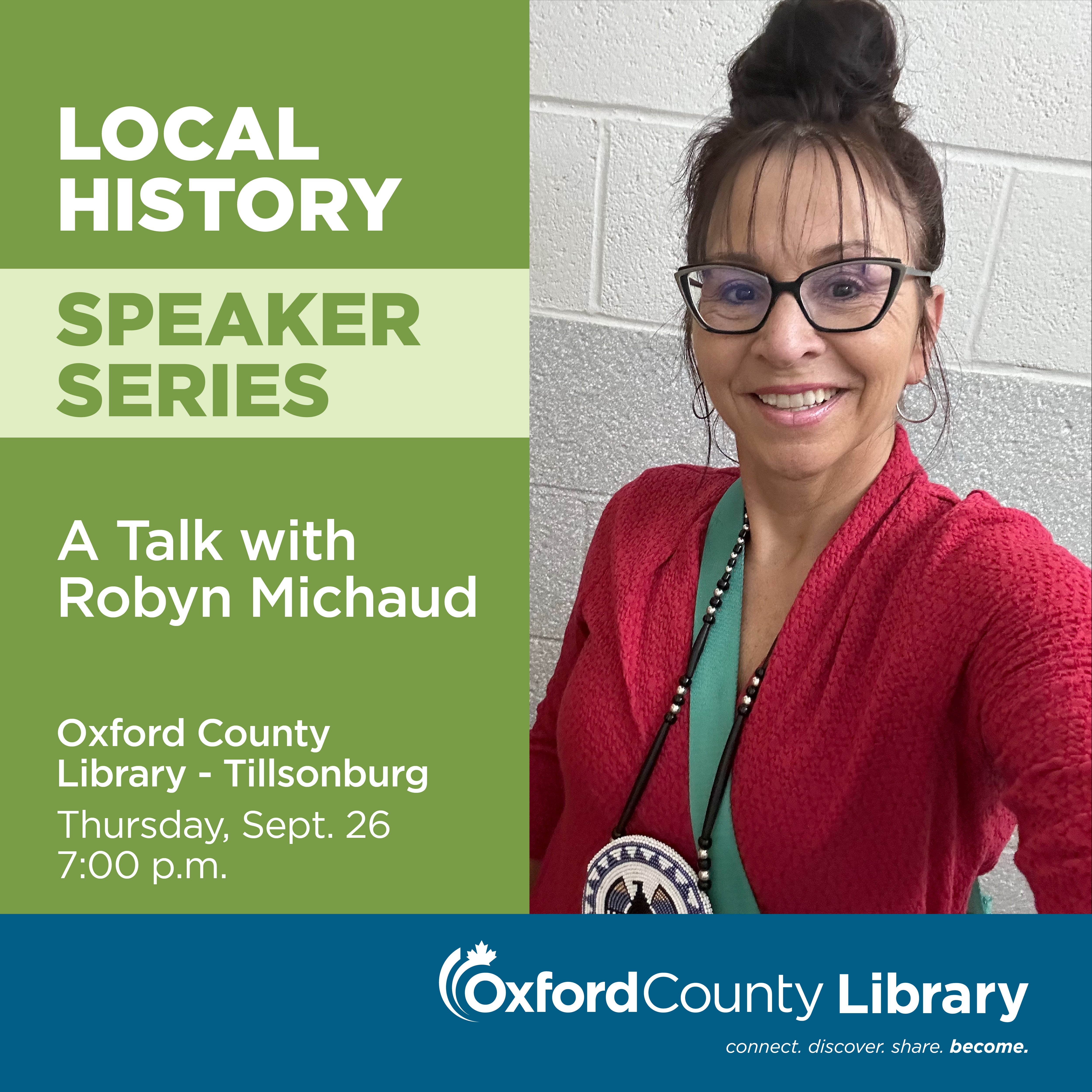 Local History Speaker Series: A Talk with Robyn Michaud