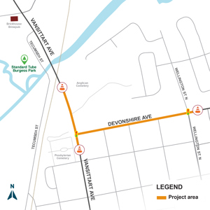 Construction map of Oxford Road 35 (Devonshire Avenue)