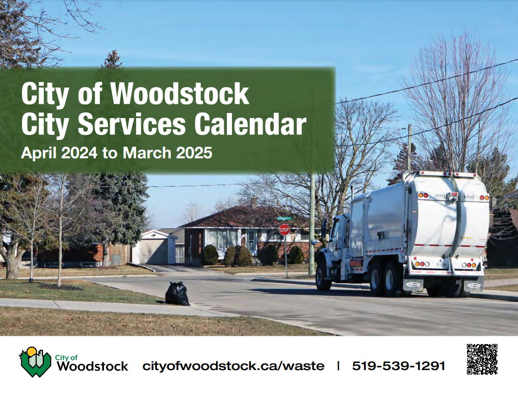 front cover of Woodstock waste calendar